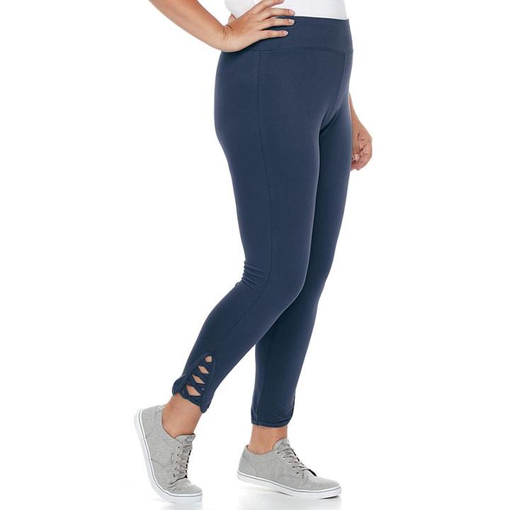 Plus Size French Laundry Cutout Leggings, Women's, Size: 3xl, Blue Other