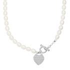 Freshwater By Honora Freshwater Cultured Pearl Heart Toggle Necklace, Women's, White