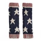 Women's Muk Luks Knit Stars & Stripes Arm Warmers, Blue (navy)