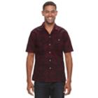 Men's Croft & Barrow&reg; Short Sleeve Crosshatch Button-down Shirt, Size: Xxl, Dark Pink