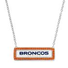 Denver Broncos Bar Link Necklace, Women's, Size: 18, Orange