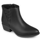 Journee Collection Estell Women's Ankle Boots, Size: Medium (10), Black
