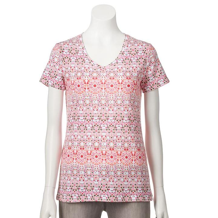 Women's Croft & Barrow&reg; Essential V-neck Tee, Size: Xl, Lt Orange