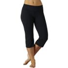Women's Marika Weekend Sanded Dry Wik Flat-waist Capri Yoga Leggings, Size: Small, Black