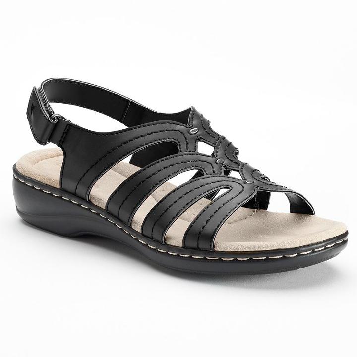 Croft & Barrow&reg; Peggi Women's Sandals, Size: 9.5, Black