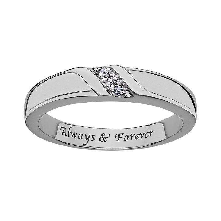 Sweet Sentiments Sterling Silver Diamond Accent Ring, Women's, Size: 5, Grey