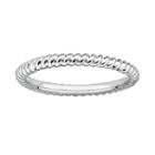 Stacks And Stones Sterling Silver Twist Stack Ring, Women's, Size: 7, Grey