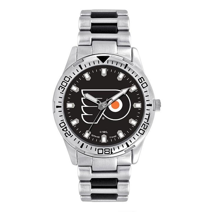 Men's Game Time Philadelphia Flyers Heavy Hitter Watch, Silver