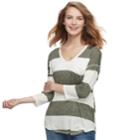 Juniors' So&reg; Relaxed V-neck Tunic Tee, Size: Xl, Med Grey