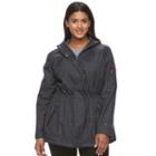 Plus Size Free Country Hooded Reversible Anorak Jacket, Women's, Size: 1xl, Black
