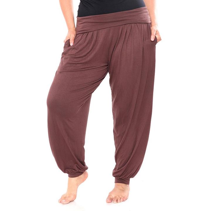 Plus Size White Mark Harem Pants, Women's, Size: 1xl, Brown