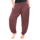 Plus Size White Mark Harem Pants, Women's, Size: 1xl, Brown