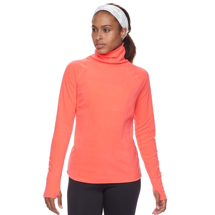 Women's Tek Gear Microfleece Turtleneck, Size: Small, Brt Pink