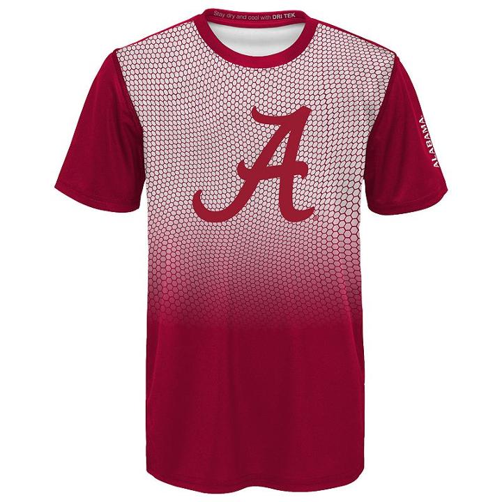 Boys 8-20 Alabama Crimson Tide Bitmapped Dri-tek Tee, Size: Xl 18-20, Red