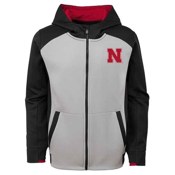 Boys 8-20 Nebraska Cornhuskers Hi-tech Hoodie, Size: Xl 18-20, Grey