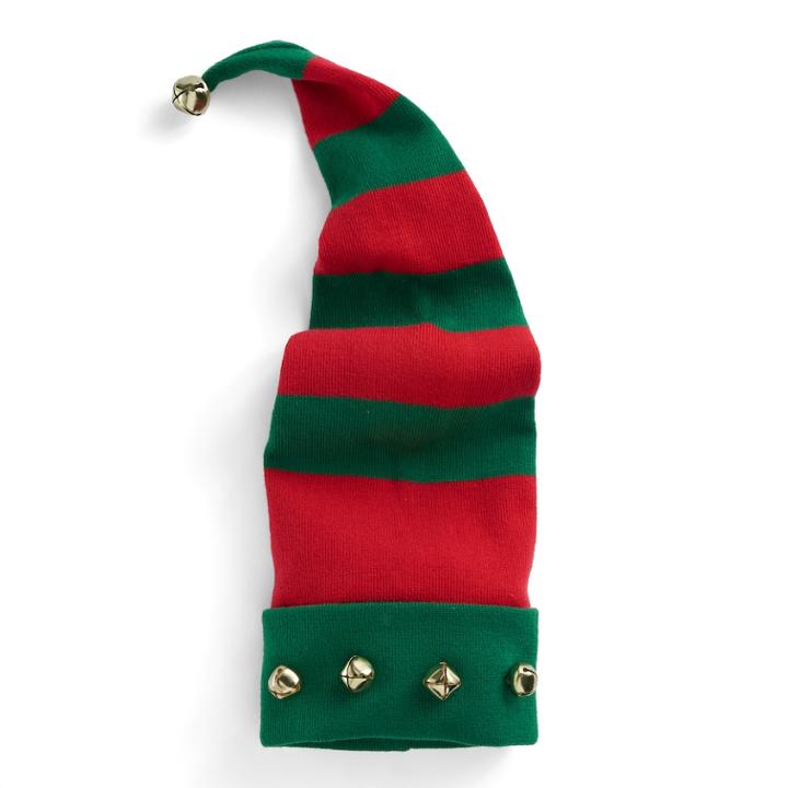 Men's Striped Elf Cap, Green
