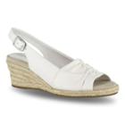 Easy Street Kindly Women's Espadrille Wedge Sandals, Size: 5.5 Med, White