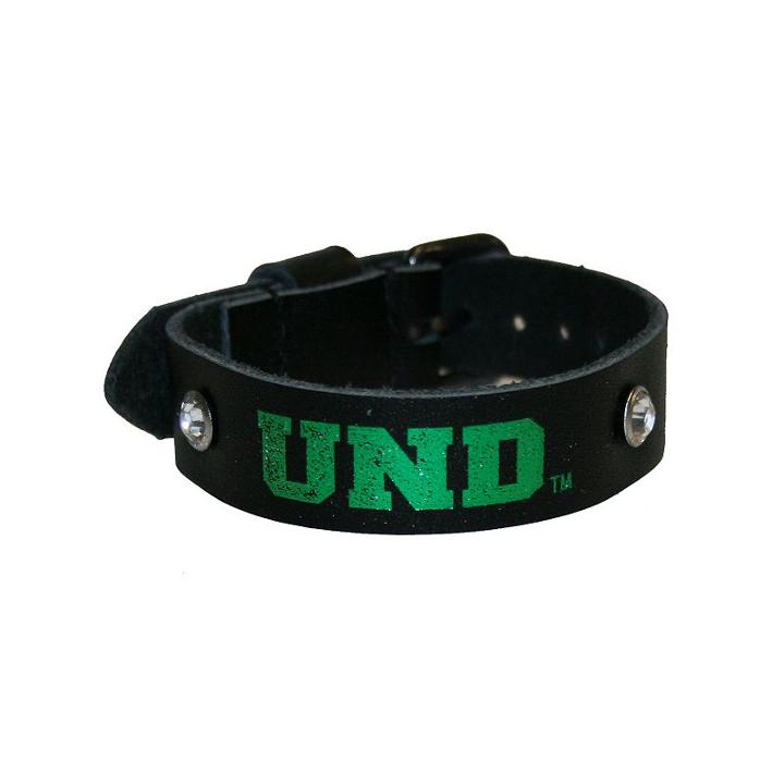 Women's North Dakota Fighting Hawks Foil Print Bracelet, Black