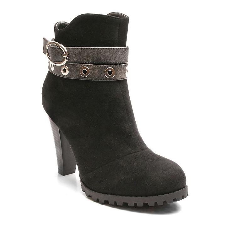 Kisses By 2 Lips Too Too Lift Women's High Heel Ankle Boots, Girl's, Size: Medium (10), Black
