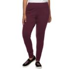 Juniors' Plus Size Mudd&reg; Ponte Moto Leggings, Teens, Size: 2xl, Red Other
