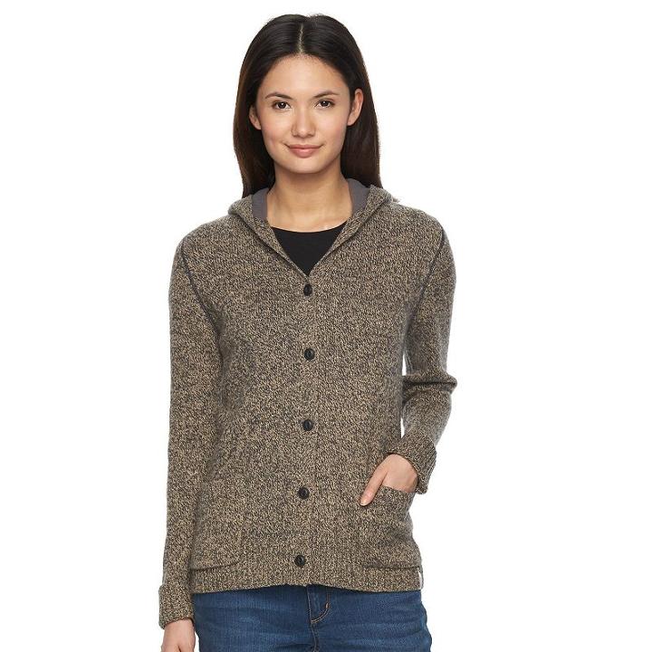 Women's Woolrich Hooded Sweater, Size: Xl, Dark Grey