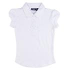 Girls 4-6x Chaps School Uniform Polo, Girl's, Size: 6x, White