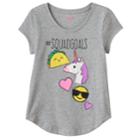 Girls Plus Size So&reg; Curved-hem Graphic Tee, Size: 20 1/2, Med Grey