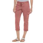 Women's Sonoma Goods For Life&trade; Utility Capris, Size: 12, Light Red