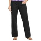 Plus Size Chaps Straight-leg Dress Pants, Women's, Size: 25 - Regular, Black