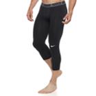 Men's Nike Three-quarter Base Layer Tights, Size: Small, Grey (charcoal)