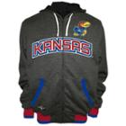 Men's Franchise Club Kansas Jayhawks Power Play Reversible Hooded Jacket, Size: Xl, Grey