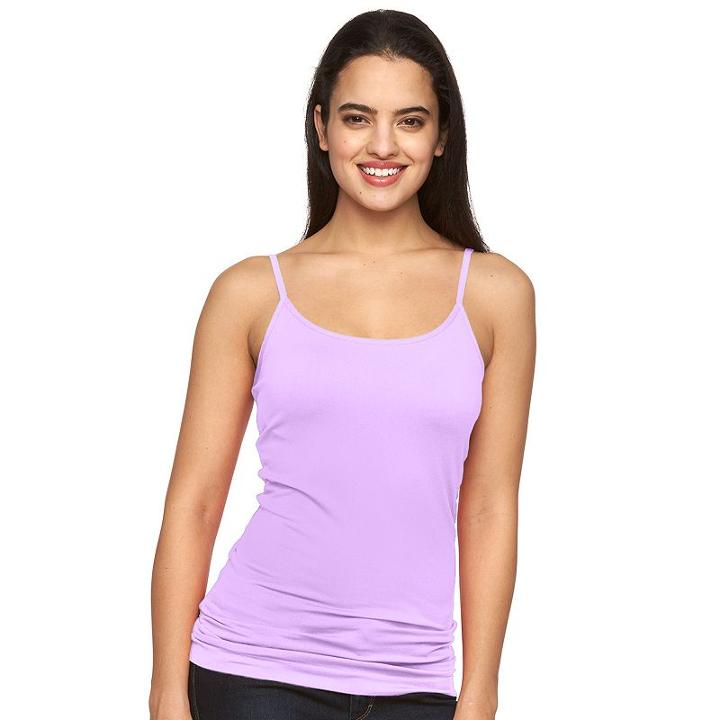 Women's Apt. 9&reg; Solid Seamless Camisole, Size: L/xl, Lt Purple