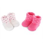 Baby Girl Carter's 2-pk. Dotted Bootie Socks, Size: Newborn, Multicolor