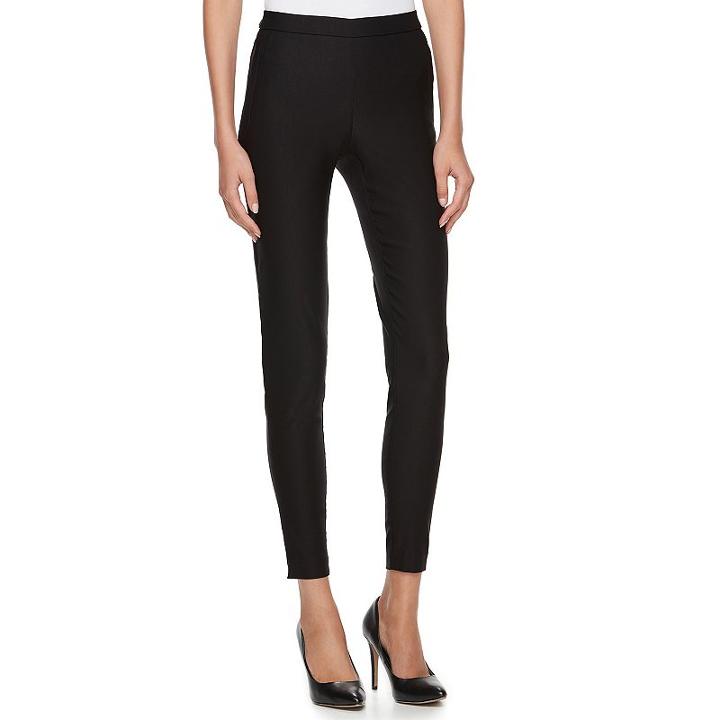 Women's Elle&trade; Pull-on Ponte Skinny Pants, Size: Xs, Black