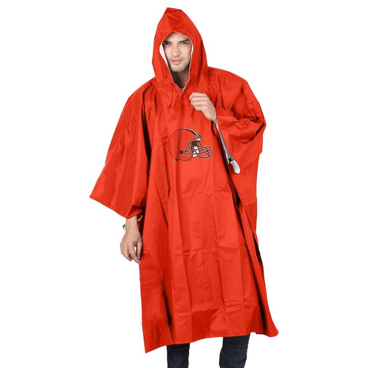 Adult Northwest Cleveland Browns Deluxe Poncho, Adult Unisex, Orange
