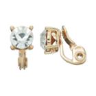 Napier Round Simulated Crystal Clip On Earrings, Women's, Gold