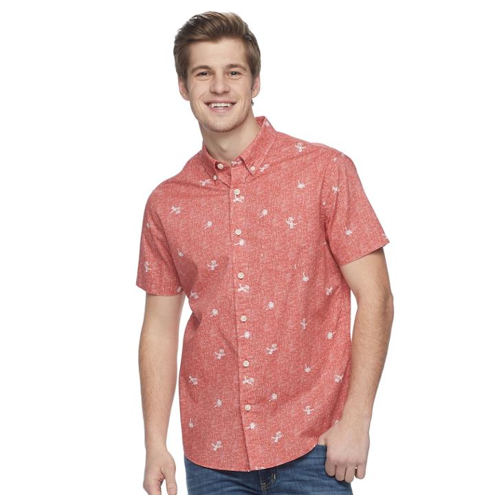 Men's Urban Pipeline&reg; Awesomely Soft Button-down Shirt, Size: Xxl, Med Pink