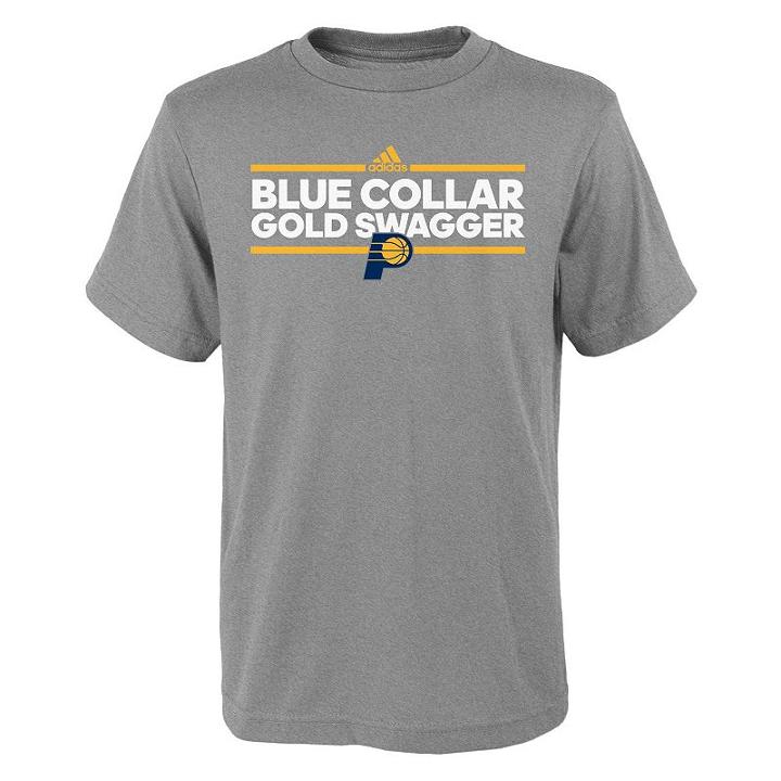 Boys 8-20 Adidas Indiana Pacers Neue Phrase Tee, Size: L(14/16), Grey