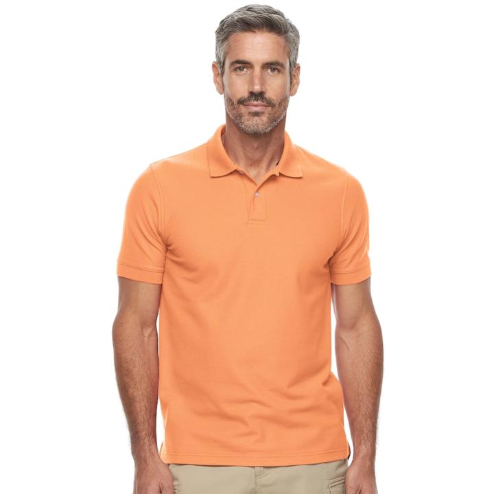 Men's Croft & Barrow&reg; Tailored-fit Polo, Size: Xl, Brt Orange