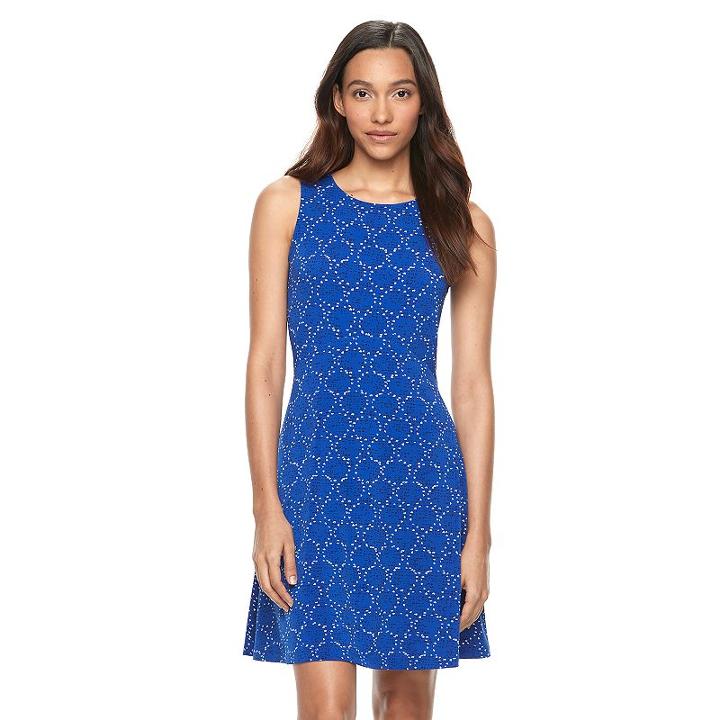 Women's Apt. 9&reg; A-line Dress, Size: Medium, Blue