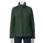 Women's Weathercast Quilted Jacket, Size: Medium, Green