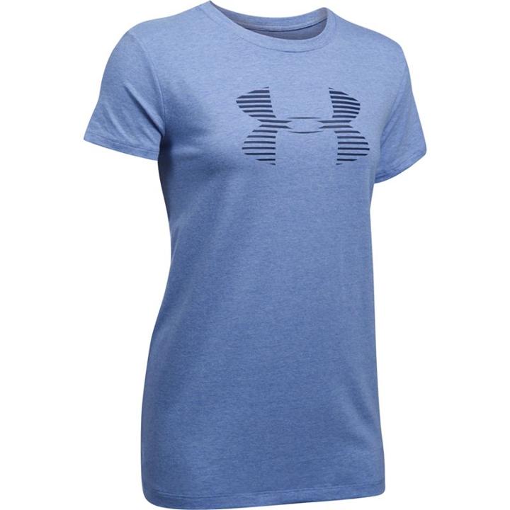 Women's Under Armour Stripe Big Logo Graphic Tee, Size: Xl, Brt Blue