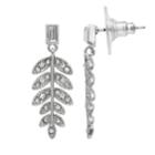 Lc Lauren Conrad Nickel Free Leaf Drop Earrings, Women's, Silver