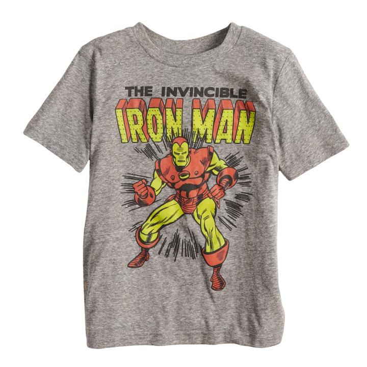 Boys 4-10 Jumping Beans&reg; The Invincible Iron Man Graphic Tee, Size: 6, Dark Grey