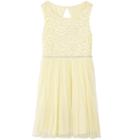 Girls 7-16 Speechless Glitter Lace Bodice Tulle Skirt Dress, Girl's, Size: 10, Lt Yellow