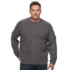 Big & Tall Dockers Classic-fit Cable-knit Easy-care Crewneck Sweater, Men's, Size: L Tall, Black