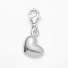 Personal Charm Sterling Silver Heart Charm, Women's, Grey