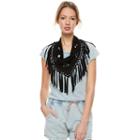Madden Nyc Floral Laser Cut Faux-suede Fringed Scarf, Women's, Oxford