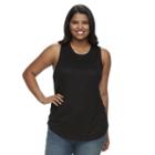 Juniors' Plus Size Mudd&reg; Muscle Tank Top, Girl's, Size: 1xl, Black