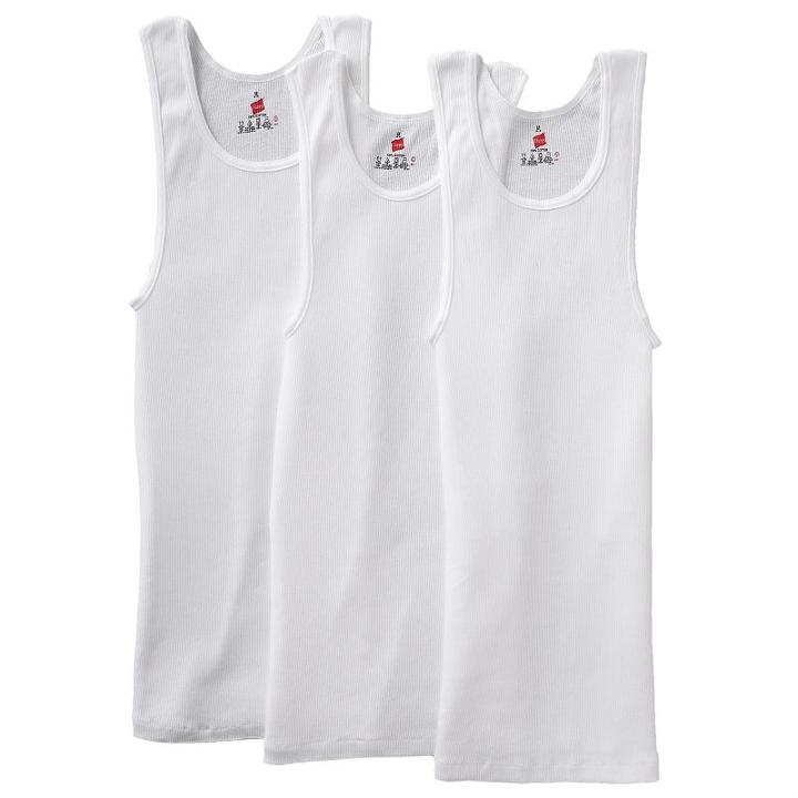 Big & Tall Hanes Ultimate 3-pack Fresh Iq A-shirts, Men's, Size: Xxl Tall, White